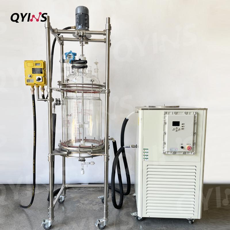 手动50L玻璃固相合成釜