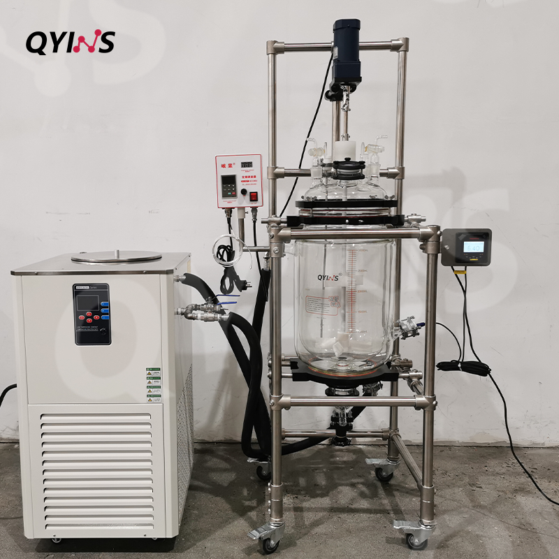 在线PH监测双层玻璃反应釜20L、30L、50L