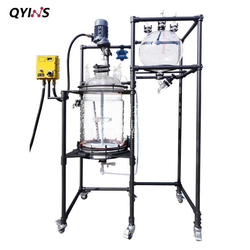 手动特氟龙涂层工艺 50L玻璃固相合成釜