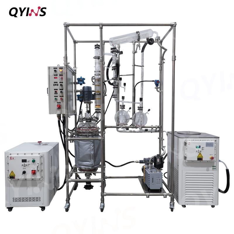 2L、5L、10L.、20L玻璃精馏塔系列实验室级玻璃精馏塔