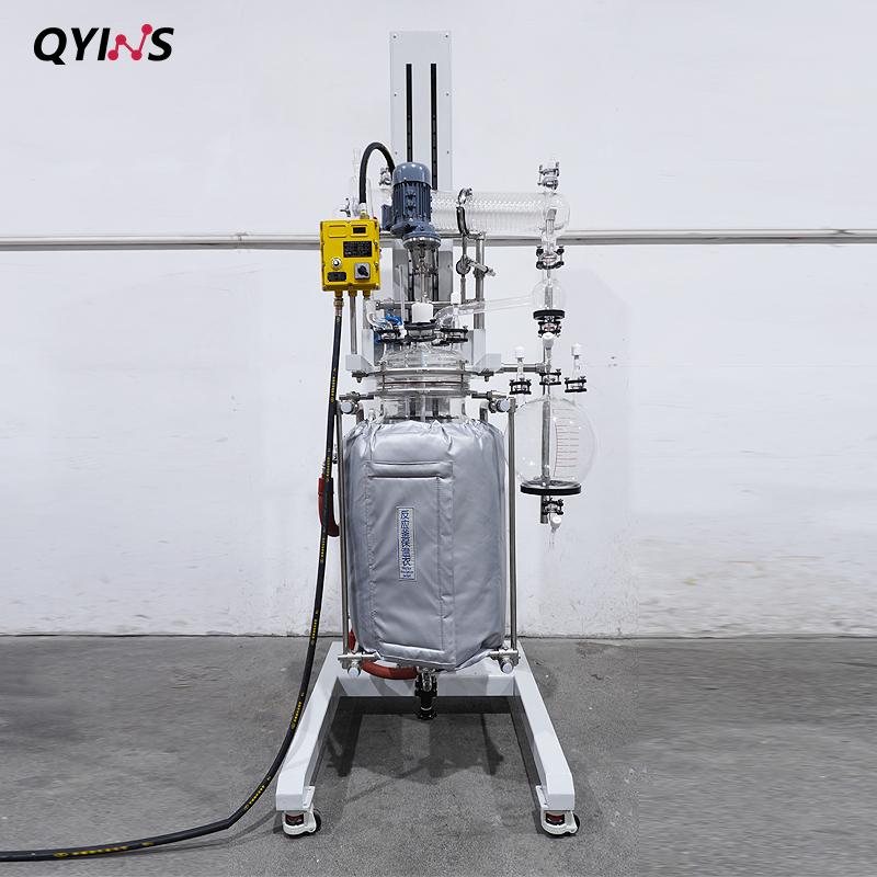 手动升降-100L双层玻璃反应釜涵盖10/20L/50L/100L容量 可定制方案